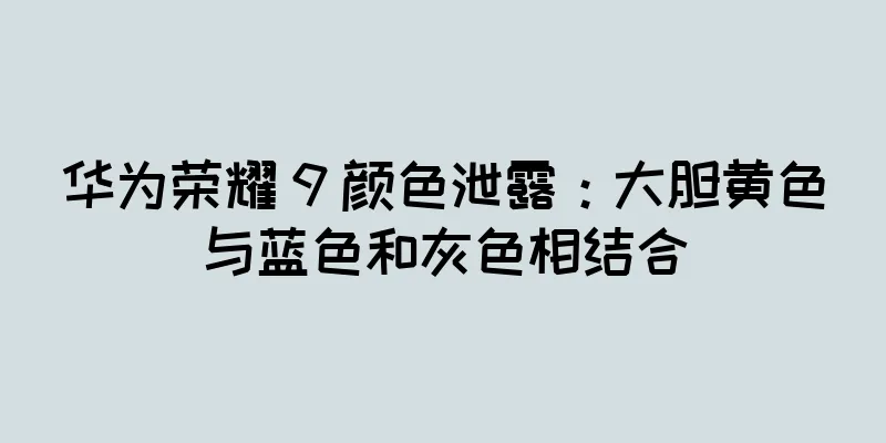 华为荣耀 9 颜色泄露：大胆黄色与蓝色和灰色相结合