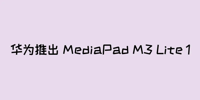 华为推出 MediaPad M3 Lite 10