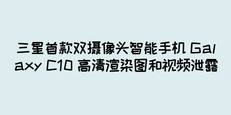三星首款双摄像头智能手机 Galaxy C10 高清渲染图和视频泄露