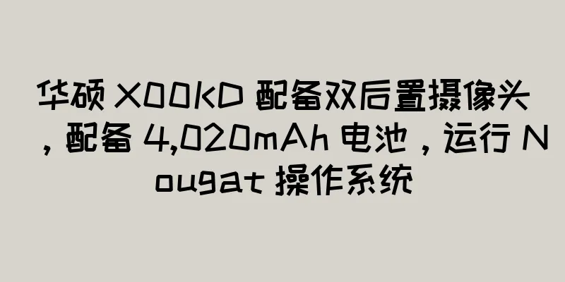 华硕 X00KD 配备双后置摄像头，配备 4,020mAh 电池，运行 Nougat 操作系统