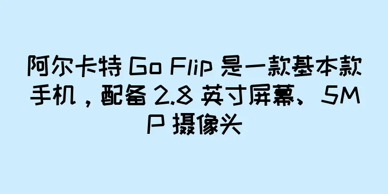 阿尔卡特 Go Flip 是一款基本款手机，配备 2.8 英寸屏幕、5MP 摄像头