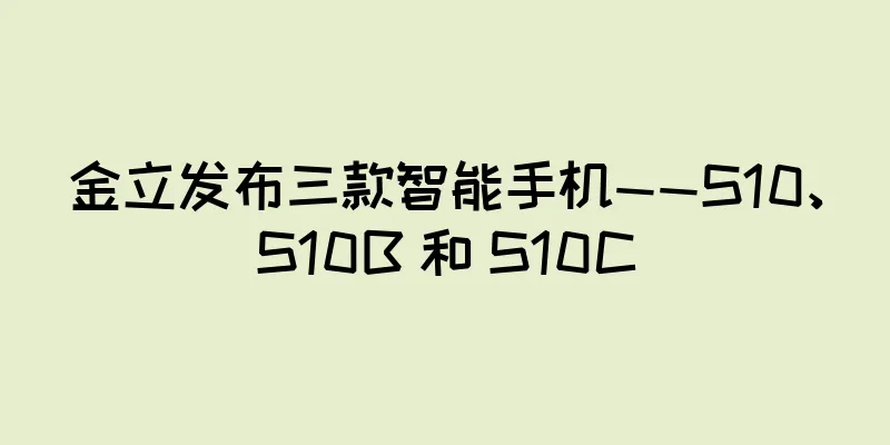 金立发布三款智能手机——S10、S10B 和 S10C
