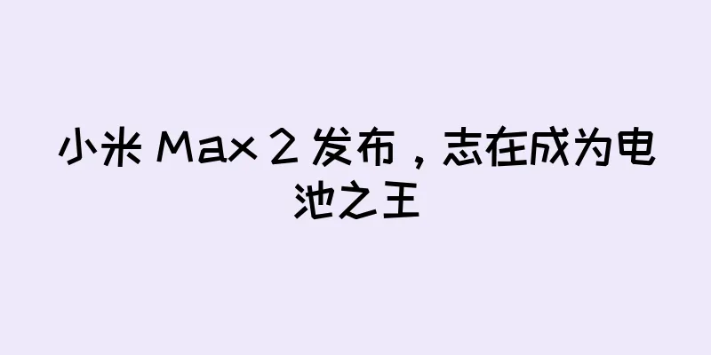 小米 Max 2 发布，志在成为电池之王