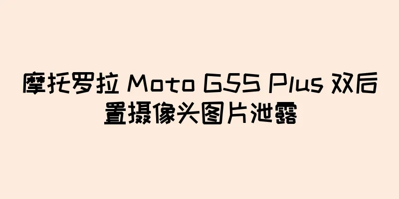 摩托罗拉 Moto G5S Plus 双后置摄像头图片泄露