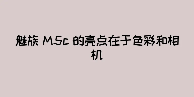 魅族 M5c 的亮点在于色彩和相机