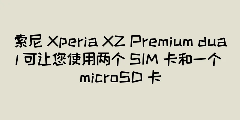 索尼 Xperia XZ Premium dual 可让您使用两个 SIM 卡和一个 microSD 卡
