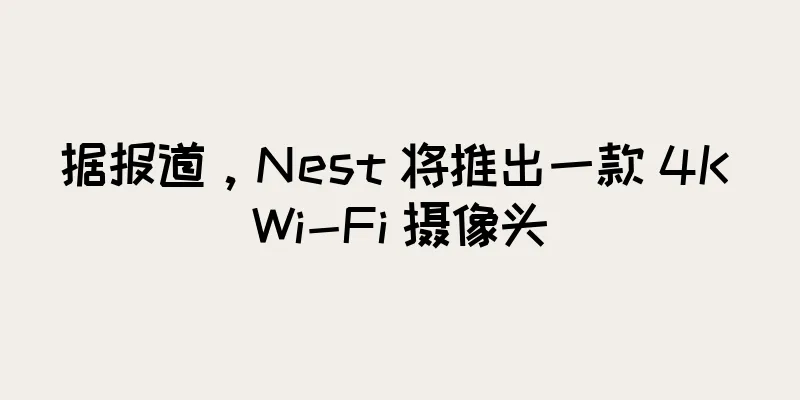 据报道，Nest 将推出一款 4K Wi-Fi 摄像头