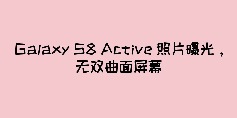 Galaxy S8 Active 照片曝光，无双曲面屏幕