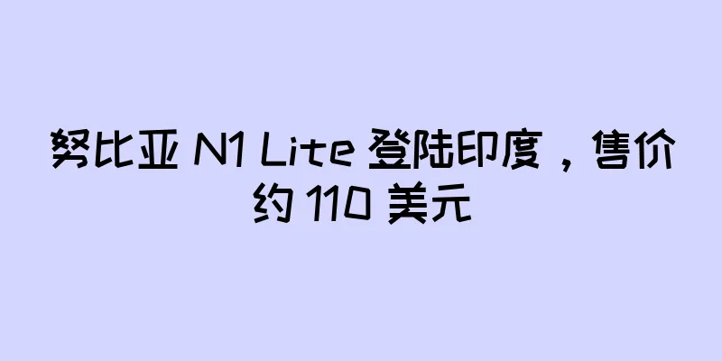 努比亚 N1 Lite 登陆印度，售价约 110 美元