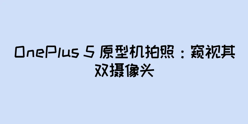 OnePlus 5 原型机拍照：窥视其双摄像头