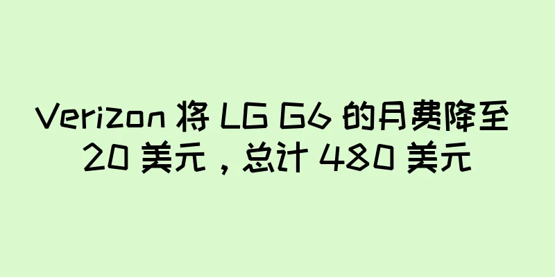 Verizon 将 LG G6 的月费降至 20 美元，总计 480 美元