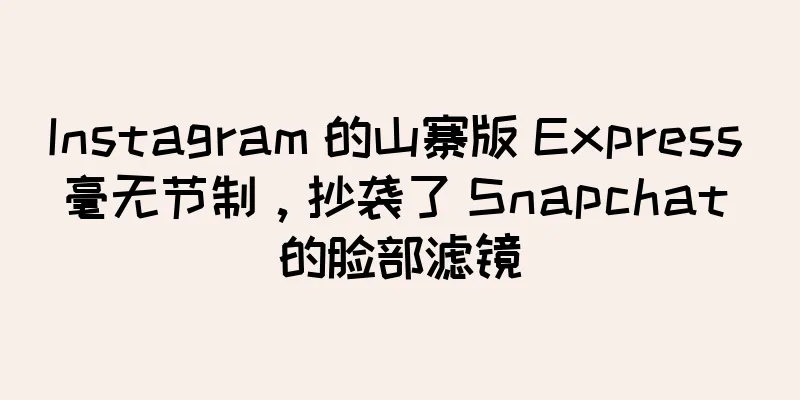 Instagram 的山寨版 Express 毫无节制，抄袭了 Snapchat 的脸部滤镜
