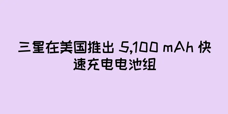 三星在美国推出 5,100 mAh 快速充电电池组