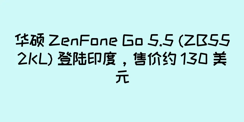 华硕 ZenFone Go 5.5 (ZB552KL) 登陆印度，售价约 130 美元