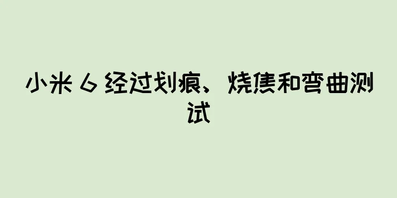 小米 6 经过划痕、烧焦和弯曲测试