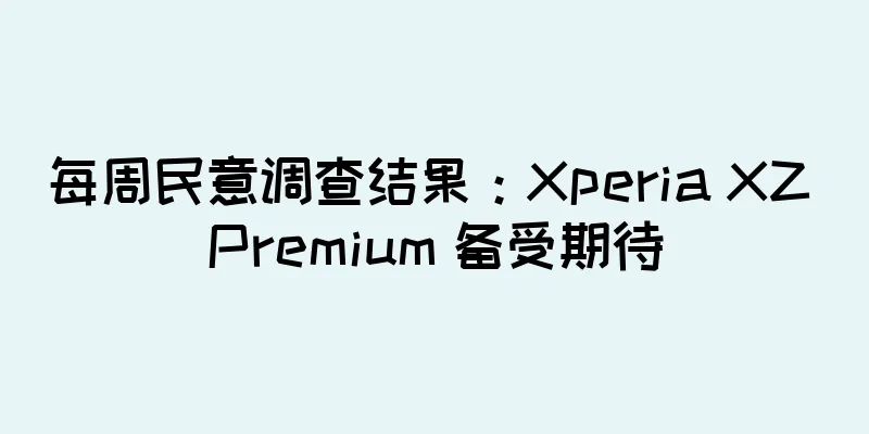 每周民意调查结果：Xperia XZ Premium 备受期待