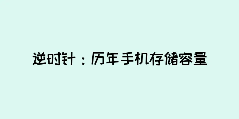 逆时针：历年手机存储容量