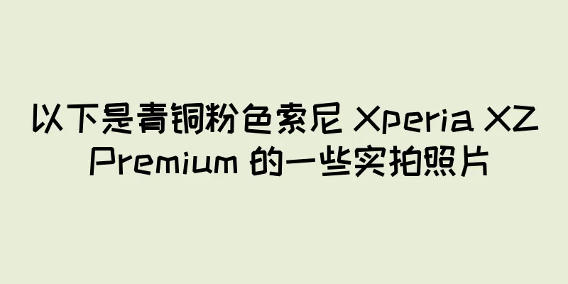 以下是青铜粉色索尼 Xperia XZ Premium 的一些实拍照片