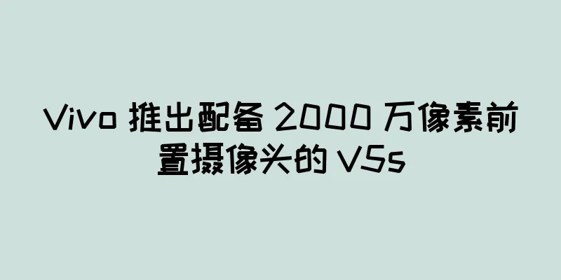 Vivo 推出配备 2000 万像素前置摄像头的 V5s