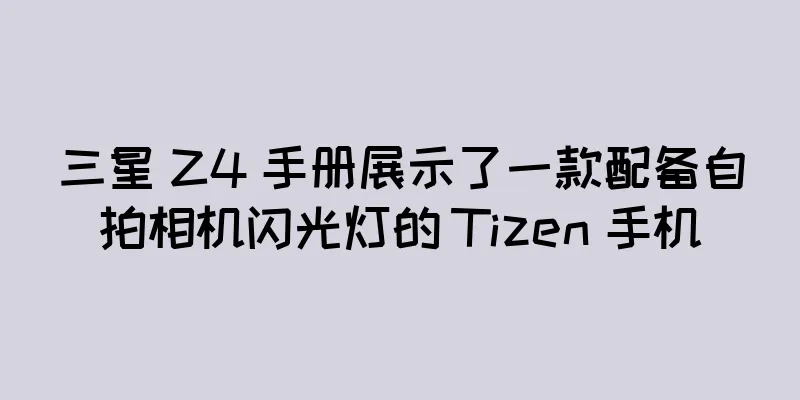 三星 Z4 手册展示了一款配备自拍相机闪光灯的 Tizen 手机