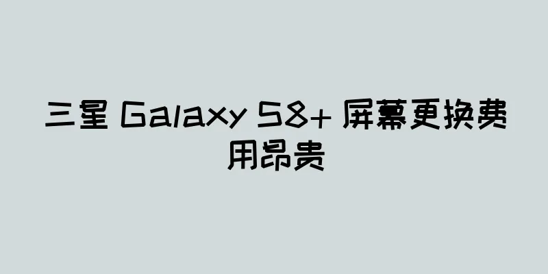 三星 Galaxy S8+ 屏幕更换费用昂贵