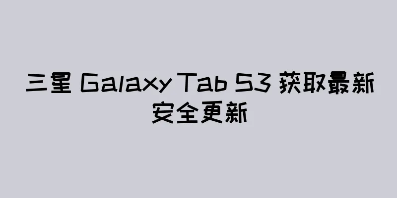 三星 Galaxy Tab S3 获取最新安全更新