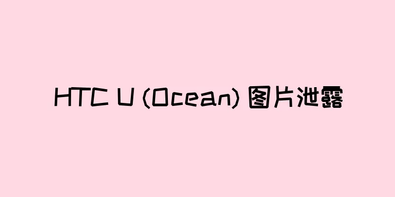 HTC U (Ocean) 图片泄露