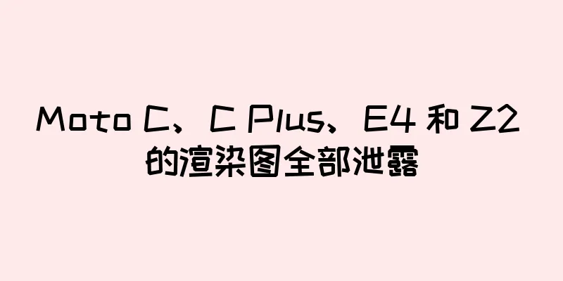 Moto C、C Plus、E4 和 Z2 的渲染图全部泄露