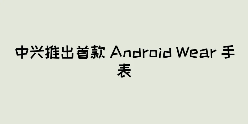 中兴推出首款 Android Wear 手表