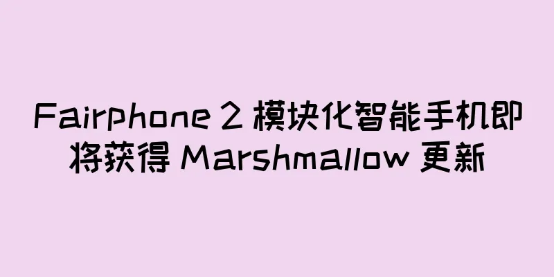 Fairphone 2 模块化智能手机即将获得 Marshmallow 更新