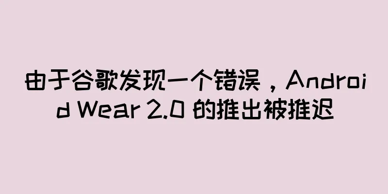 由于谷歌发现一个错误，Android Wear 2.0 的推出被推迟