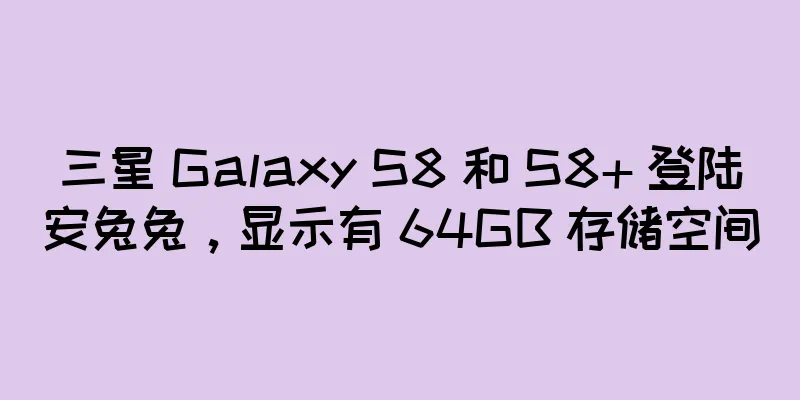 三星 Galaxy S8 和 S8+ 登陆安兔兔，显示有 64GB 存储空间