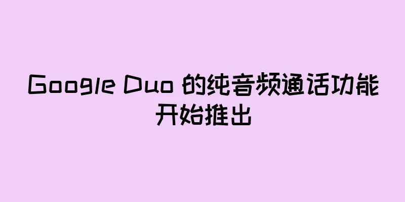 Google Duo 的纯音频通话功能开始推出