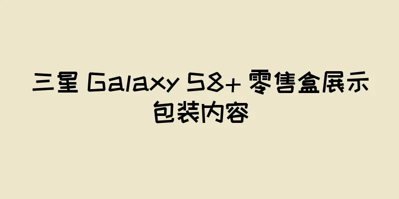 三星 Galaxy S8+ 零售盒展示包装内容