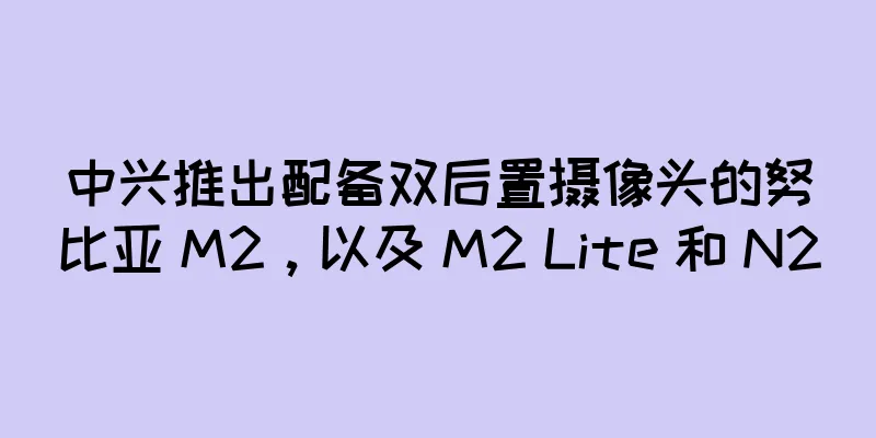 中兴推出配备双后置摄像头的努比亚 M2，以及 M2 Lite 和 N2