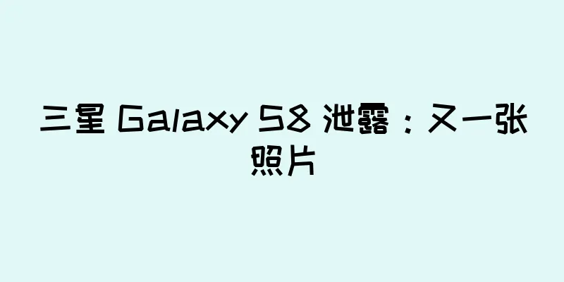 三星 Galaxy S8 泄露：又一张照片