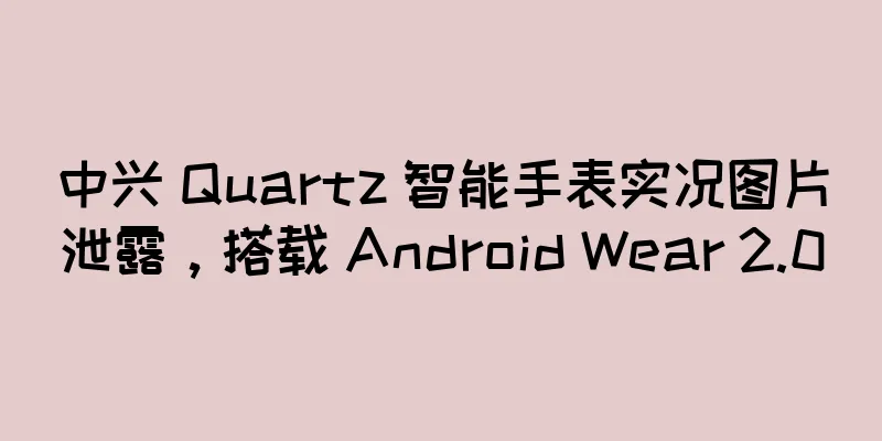 中兴 Quartz 智能手表实况图片泄露，搭载 Android Wear 2.0