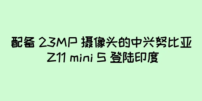 配备 23MP 摄像头的中兴努比亚 Z11 mini S 登陆印度