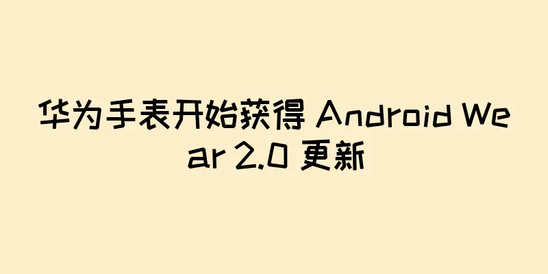 华为手表开始获得 Android Wear 2.0 更新