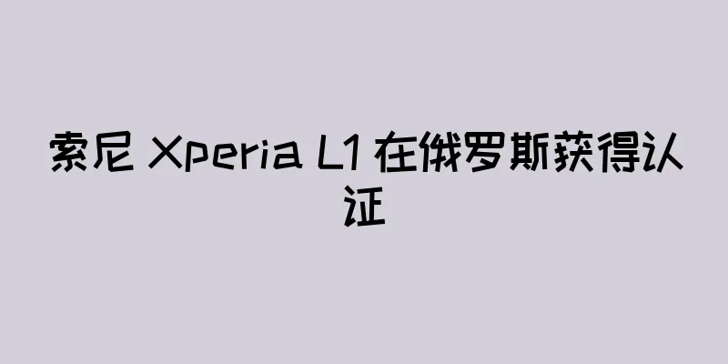 索尼 Xperia L1 在俄罗斯获得认证