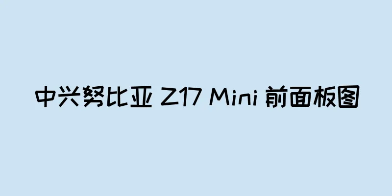 中兴努比亚 Z17 Mini 前面板图