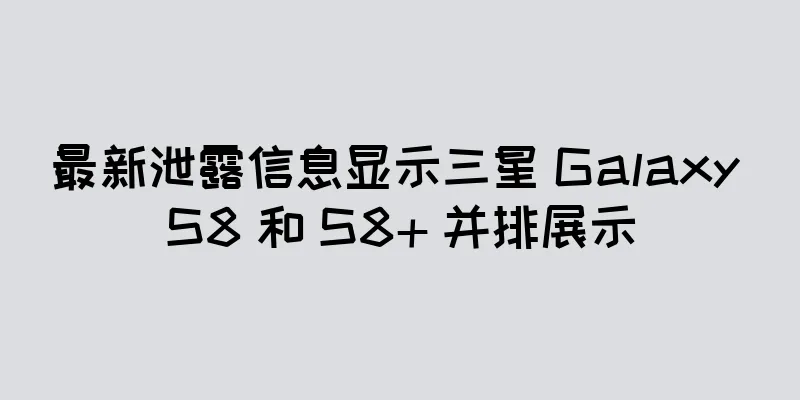 最新泄露信息显示三星 Galaxy S8 和 S8+ 并排展示