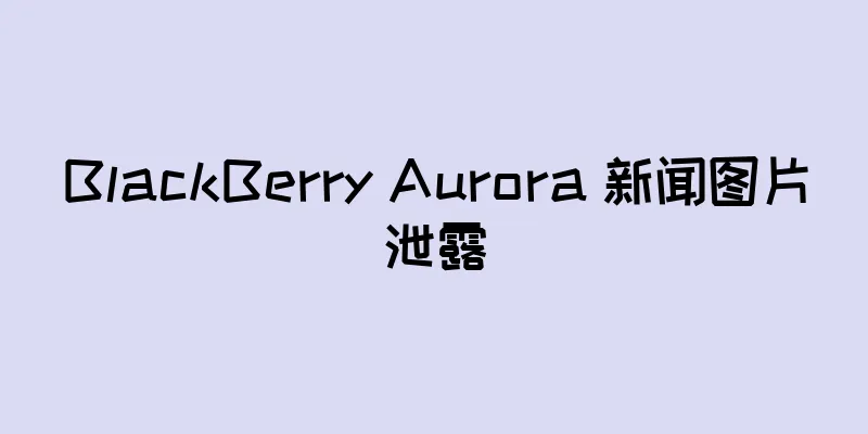 BlackBerry Aurora 新闻图片泄露