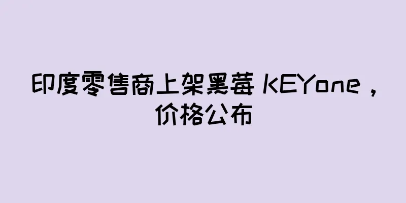 印度零售商上架黑莓 KEYone，价格公布