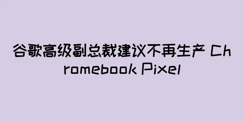 谷歌高级副总裁建议不再生产 Chromebook Pixel