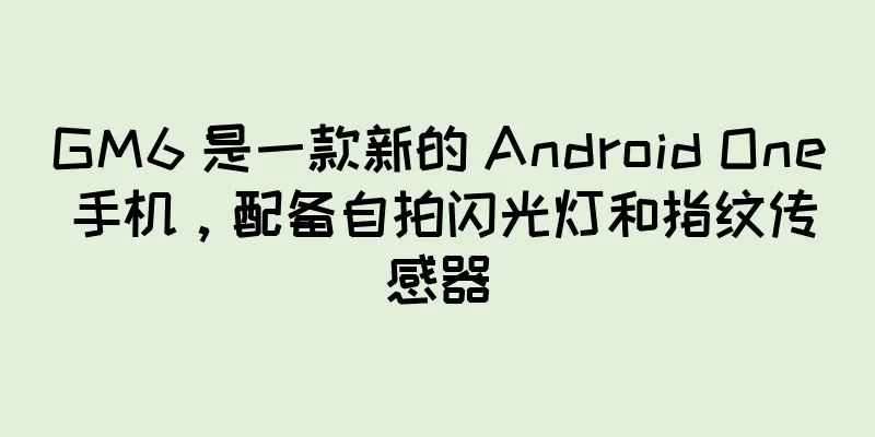 GM6 是一款新的 Android One 手机，配备自拍闪光灯和指纹传感器
