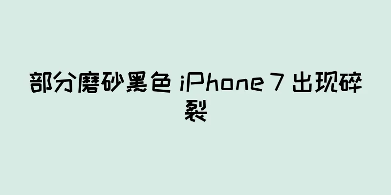 部分磨砂黑色 iPhone 7 出现碎裂