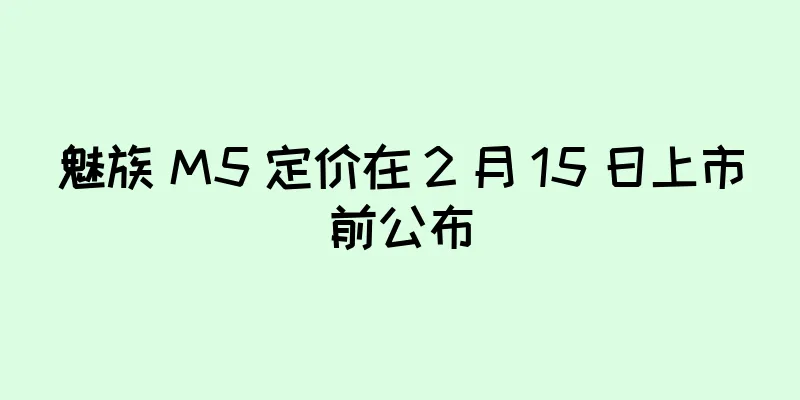 魅族 M5 定价在 2 月 15 日上市前公布