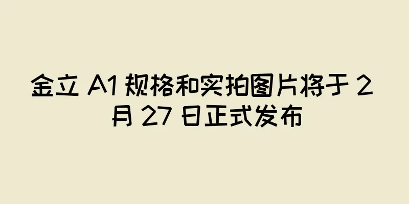 金立 A1 规格和实拍图片将于 2 月 27 日正式发布