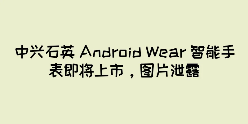 中兴石英 Android Wear 智能手表即将上市，图片泄露